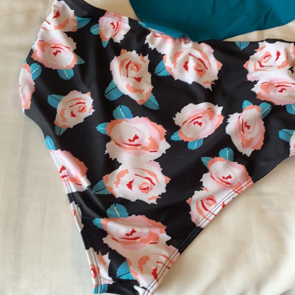 Floral 2 piece swimsuit high waist bottom - NWOT - Picture 8 of 10